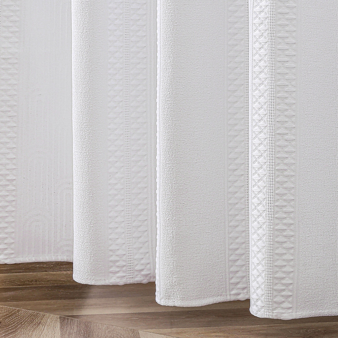 Textured Leaf Pattern Shower Curtain Kalsten