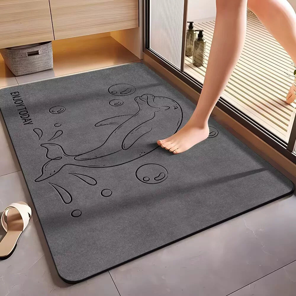 Fun Dolphin-Themed Bath Mat