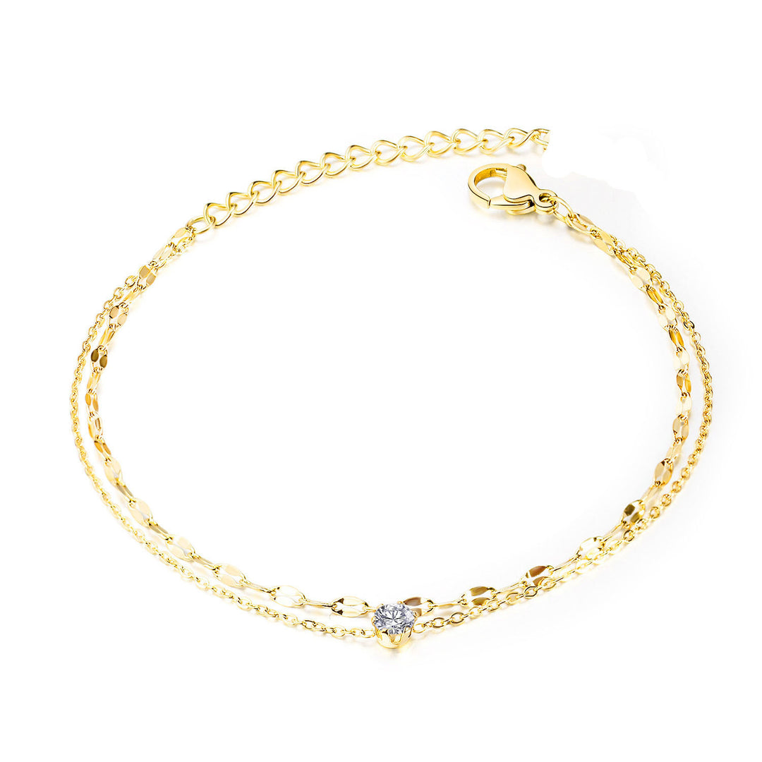 Dazzling Double Strand Anklet Kalsten
