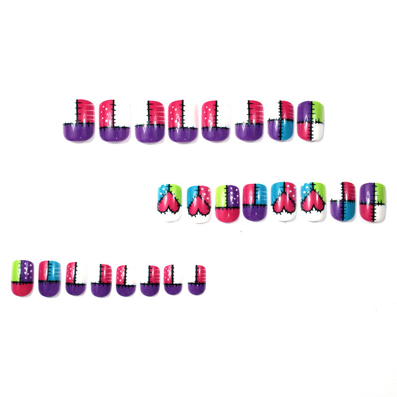 Artistic Heart-Printed Nail Art Set Kalsten