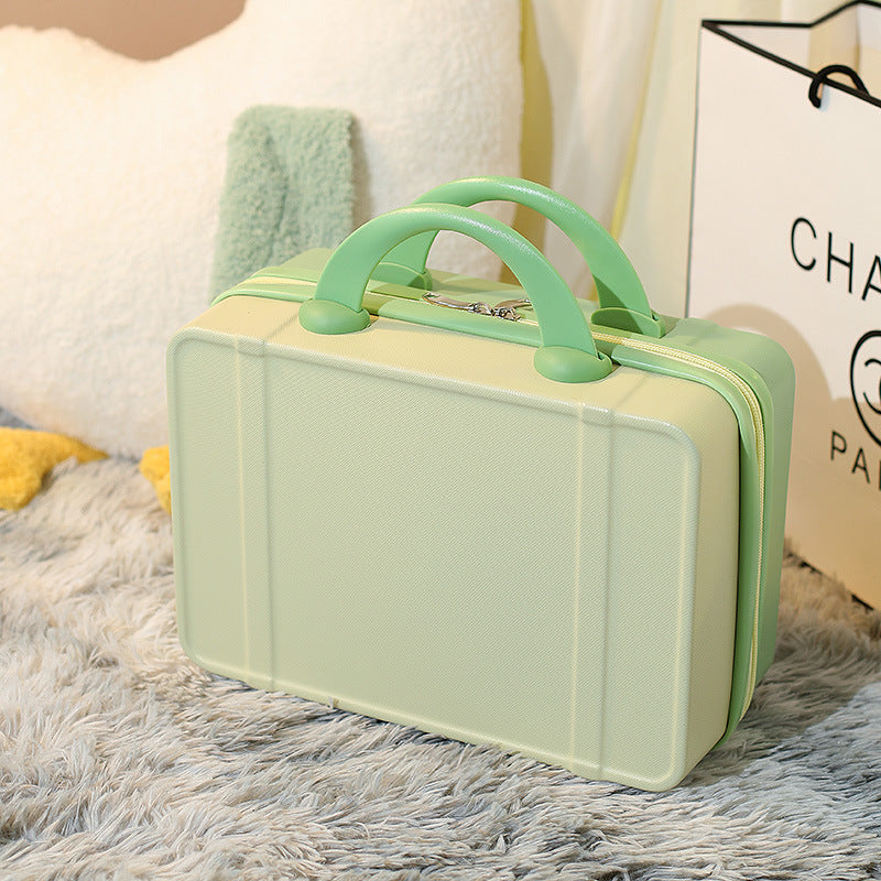 hard-shell travel cosmetic case with double-zip closure top handle and protective feet Kalsten