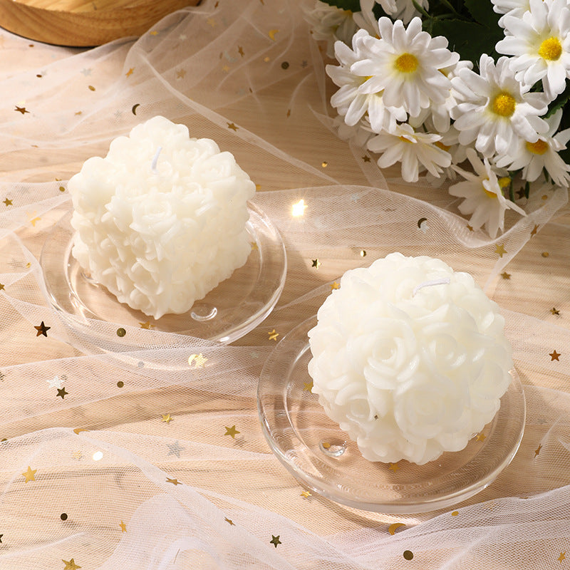 Compact Clear Round Acrylic Soap Dish with Raised Feet