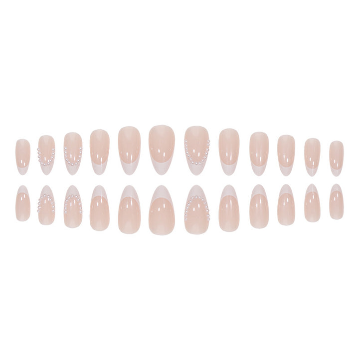 Elegant Stiletto Press-On Nails with Pearl Accents Kalsten