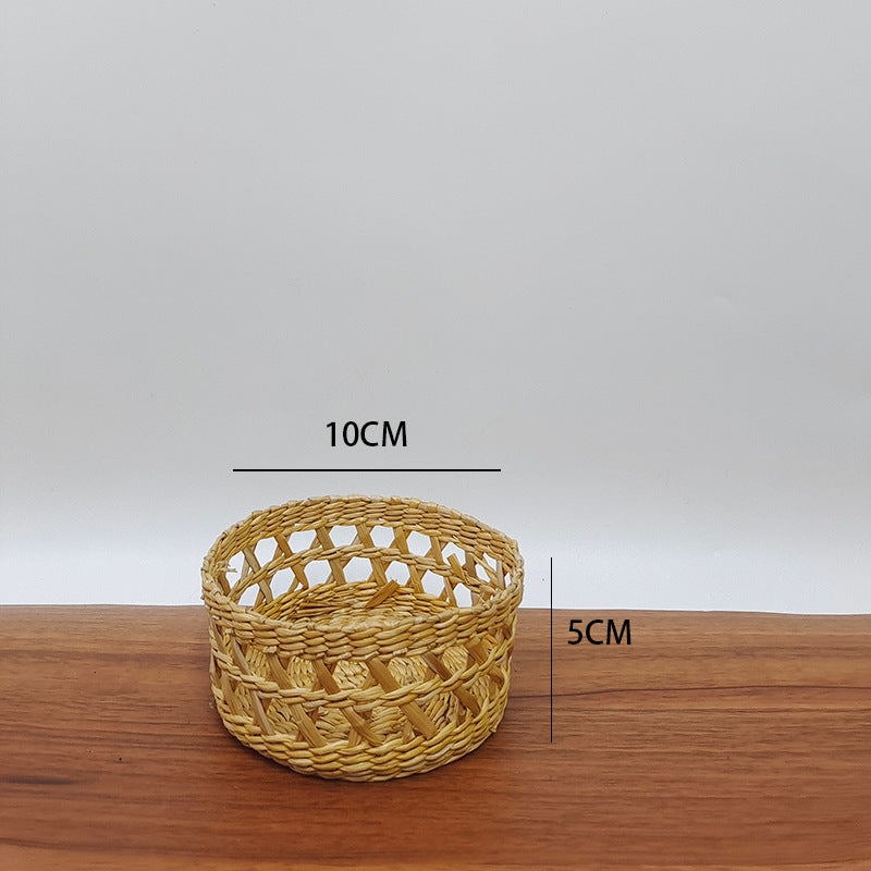 Handmade Natural Fiber Decorative Basket Kalsten