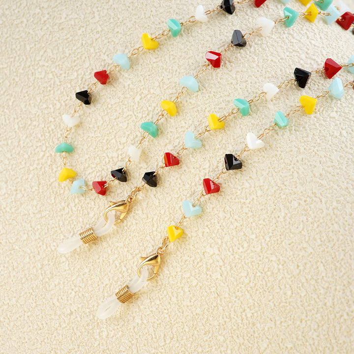 Heart-Shaped Beaded Eyewear Chain Kalsten