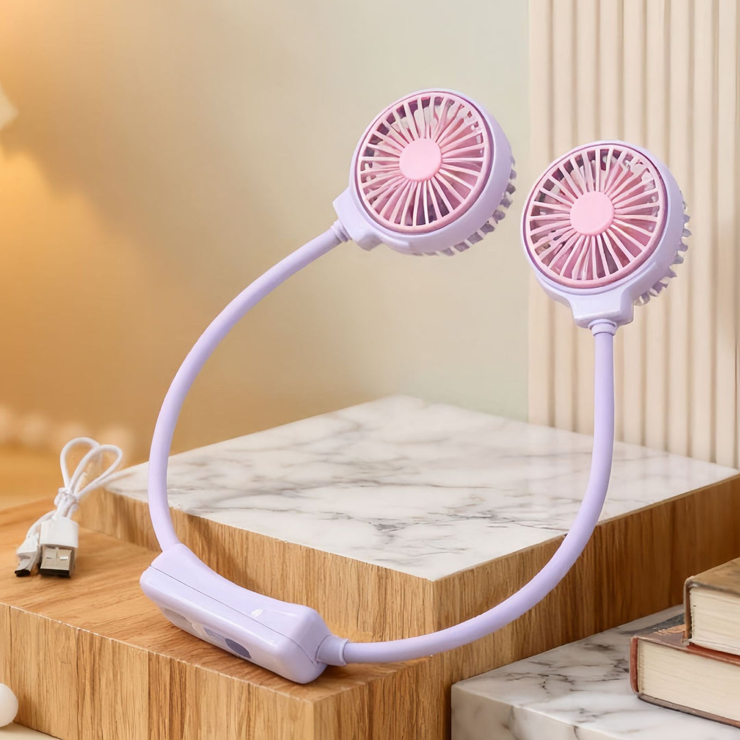 Women's Portable Neck Fan with Dual Vent Technology Kalsten