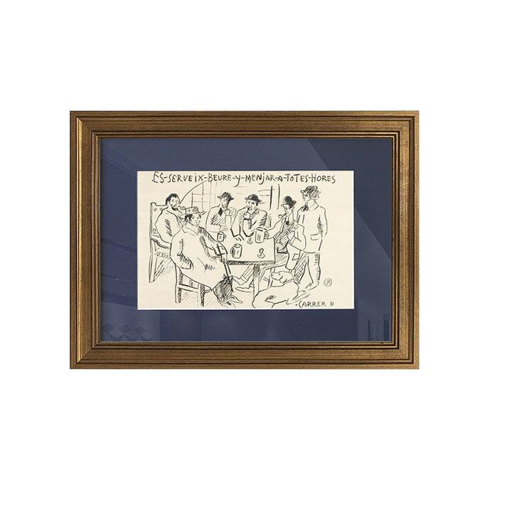 Vintage-inspired framed artwork