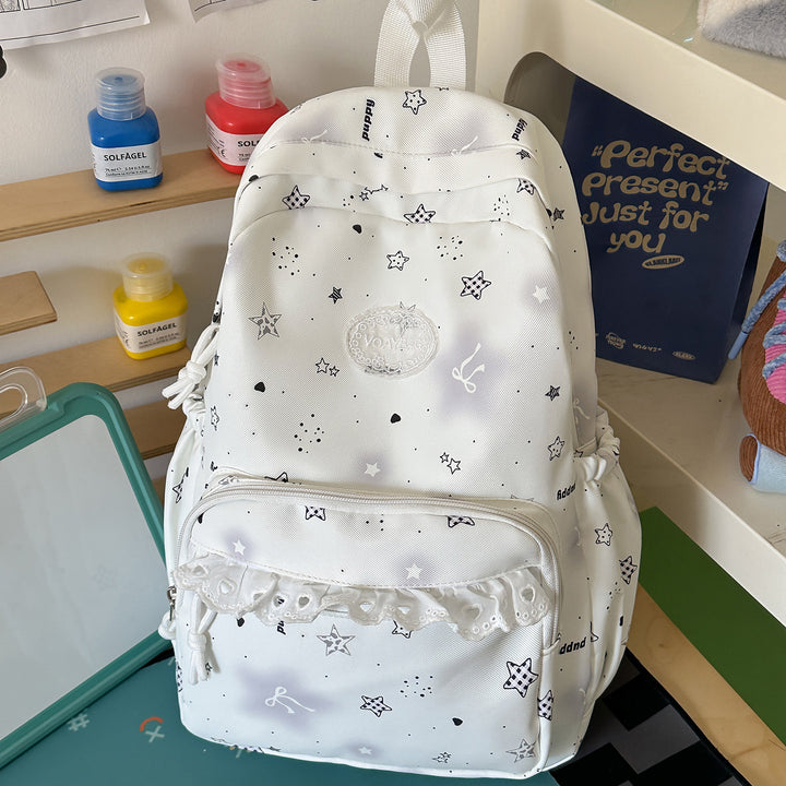 Charming Star-Embellished Casual Backpack Kalsten 1791205440