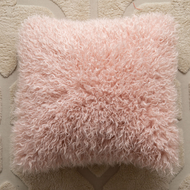 Hand-Tufted Concentric Arch Cotton Throw Pillow with Tassel Corners and Removable Cover