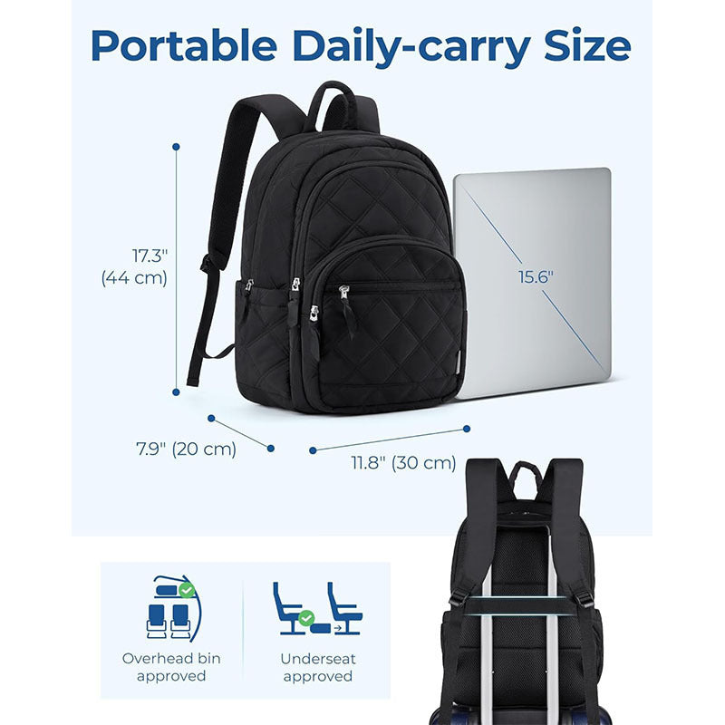 Quilted Backpack with Multiple Compartments Kalsten