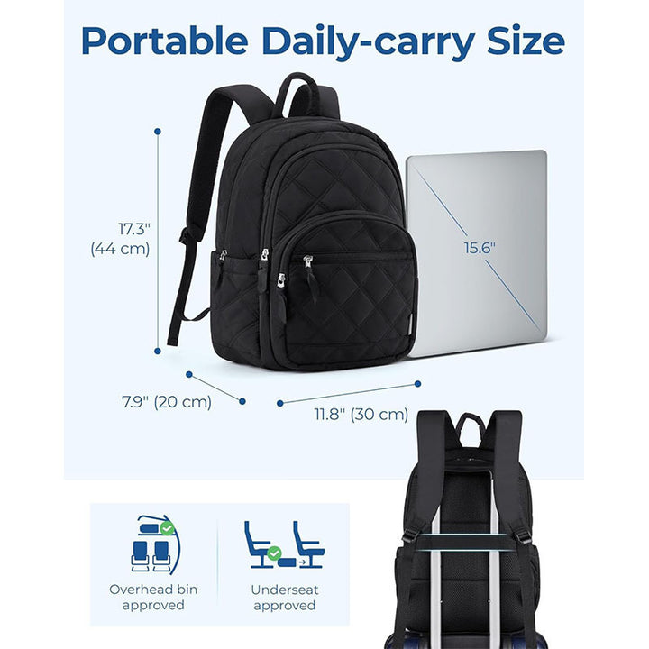 Quilted Backpack with Multiple Compartments Kalsten