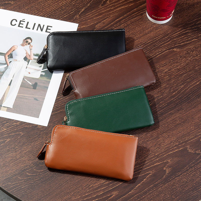 Premium Leather Zippered Travel Wallet Kalsten