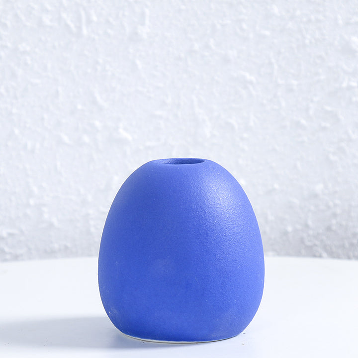 Contemporary Egg-Shaped Ceramic Flower Vase Kalsten