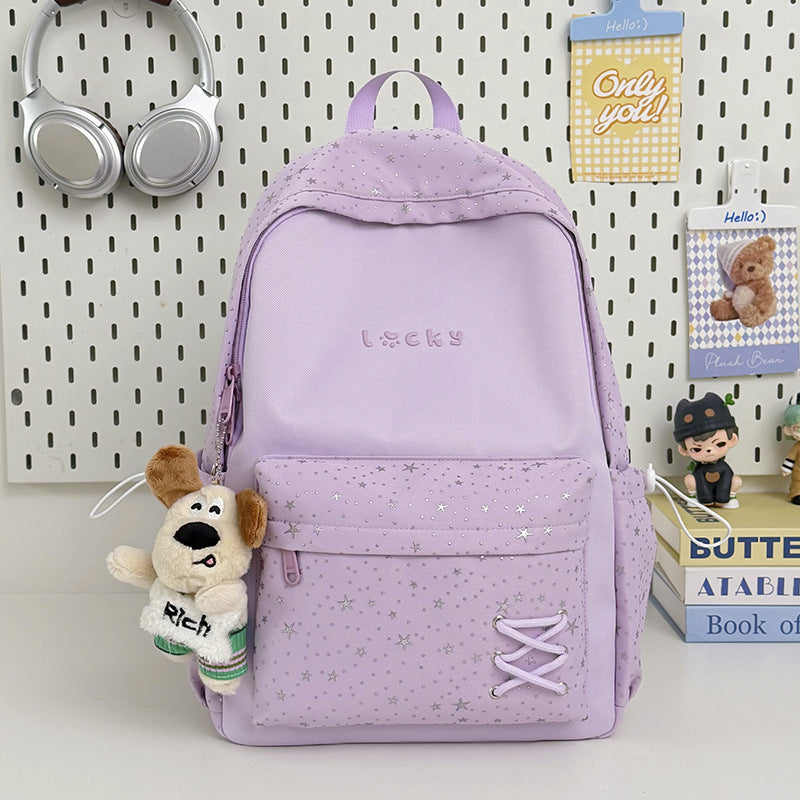 Stylish Star-Printed School Backpack Kalsten 1791205171