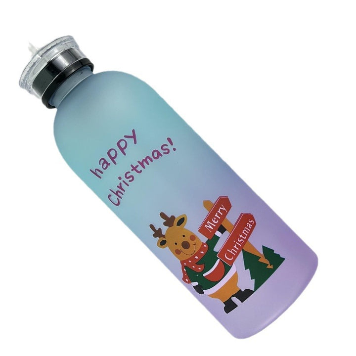 Ladies Motivational Water Bottle with Cheerful Christmas Design Kalsten
