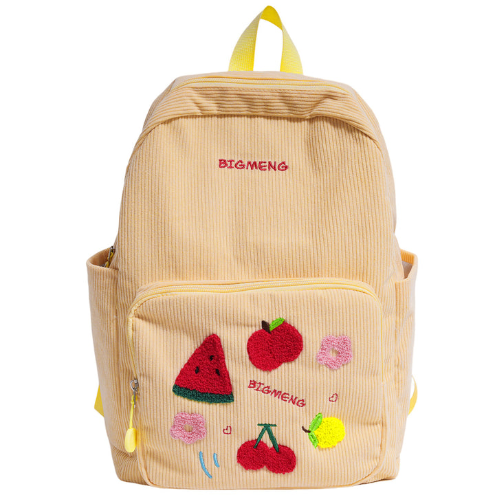 Stylish Embroidered Fruit Pattern Backpack Kalsten