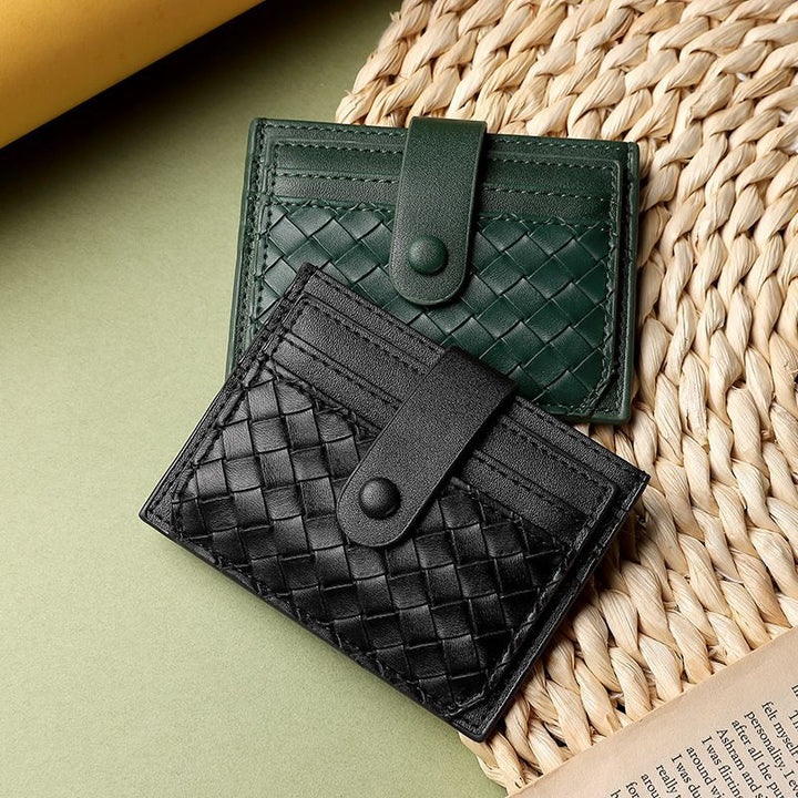 Premium Textured Leather Card Wallet