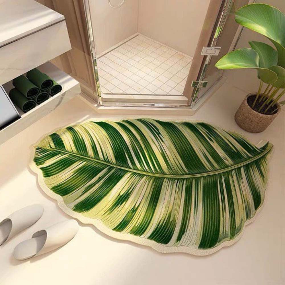 Leaf-Shaped Decorative Rug