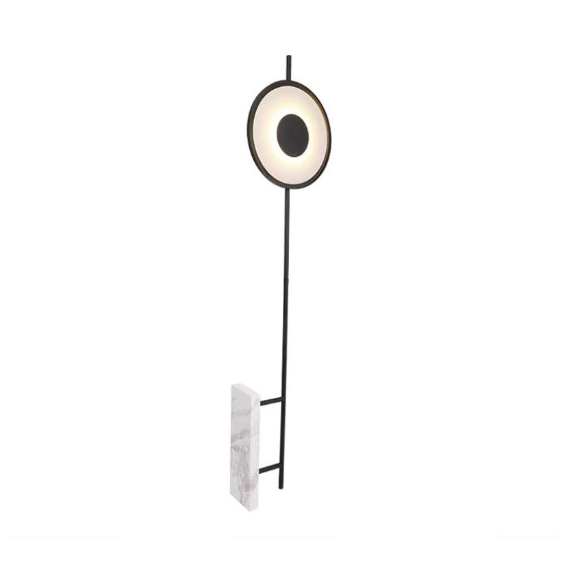 Minimalist Sculptural Floor Lamp with Marble Base