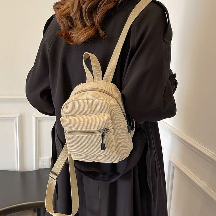 Compact Corduroy Mini Backpack Kalsten