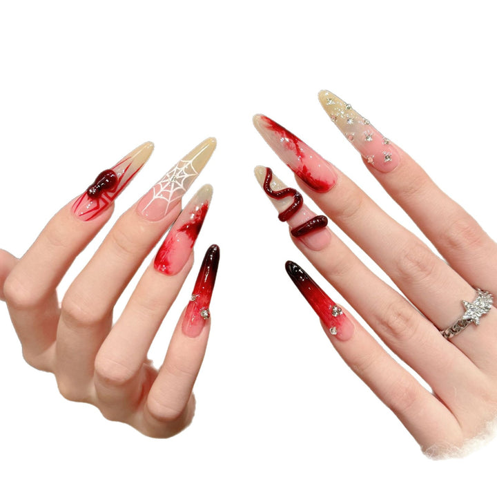 Creative Halloween-Themed Press-On Nail Art Set