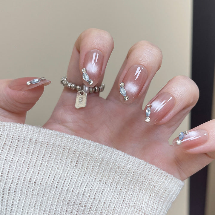 Elegant Rhinestone Embellished Nail Art Kalsten