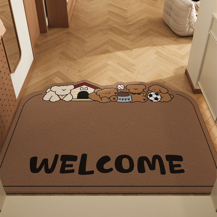 Playful Cat-Themed Welcome Mat
