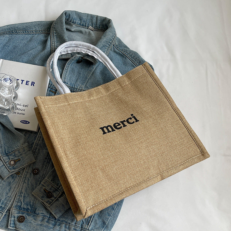 Eco-Friendly Jute Shopping Tote Bag