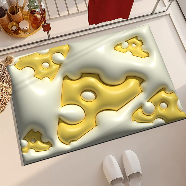 Floral Pattern Bath Mat for Bathroom