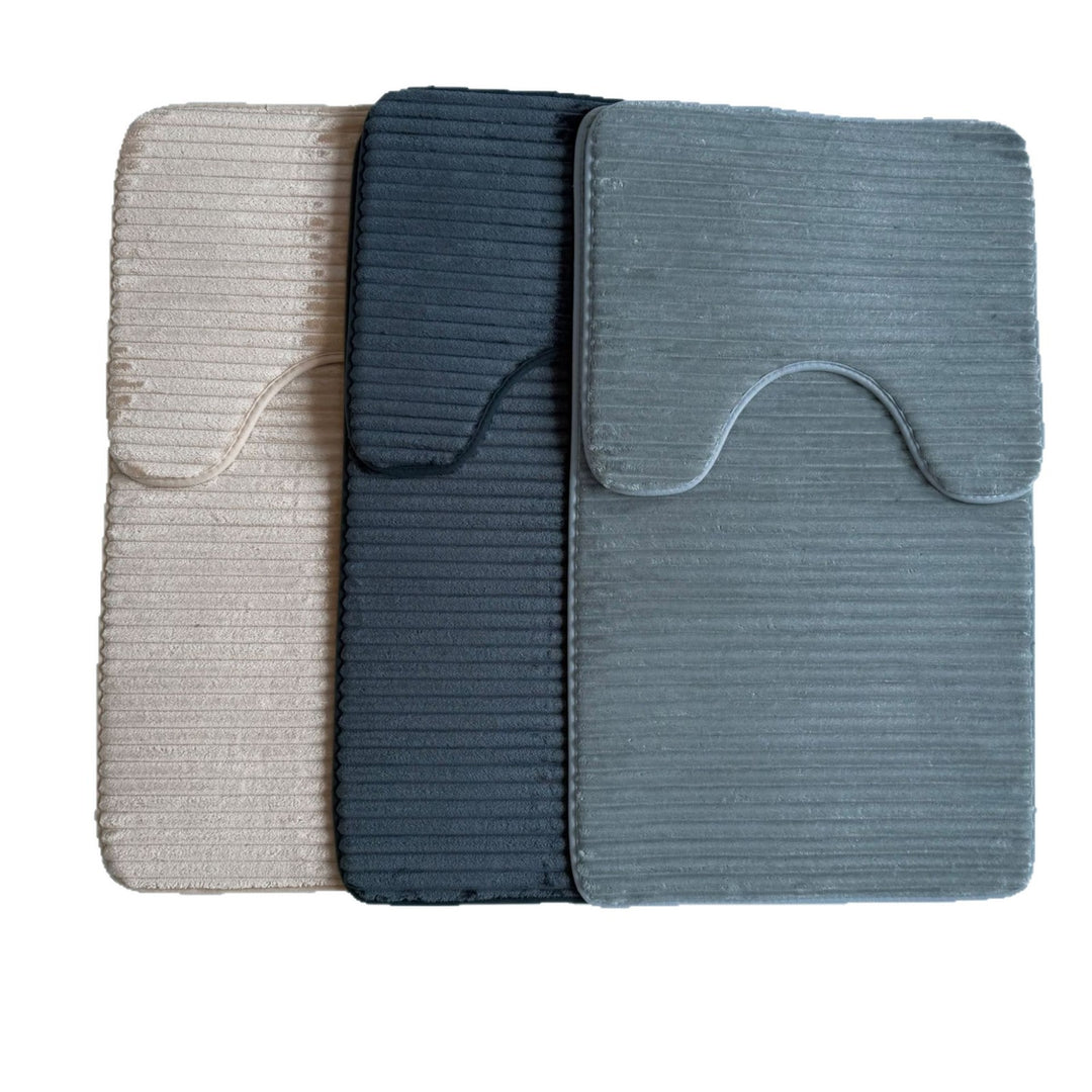 Plush Bathroom Mat Set Kalsten