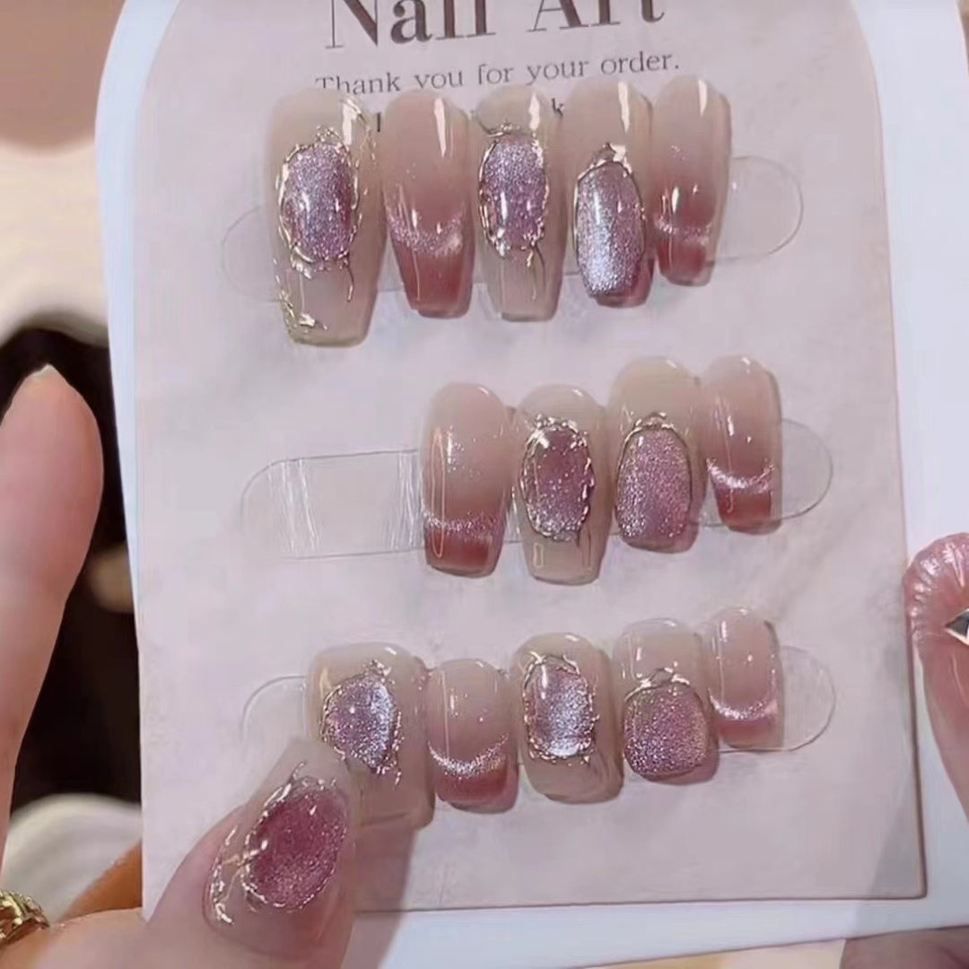 Luxury Glittery Press-On Nail Set