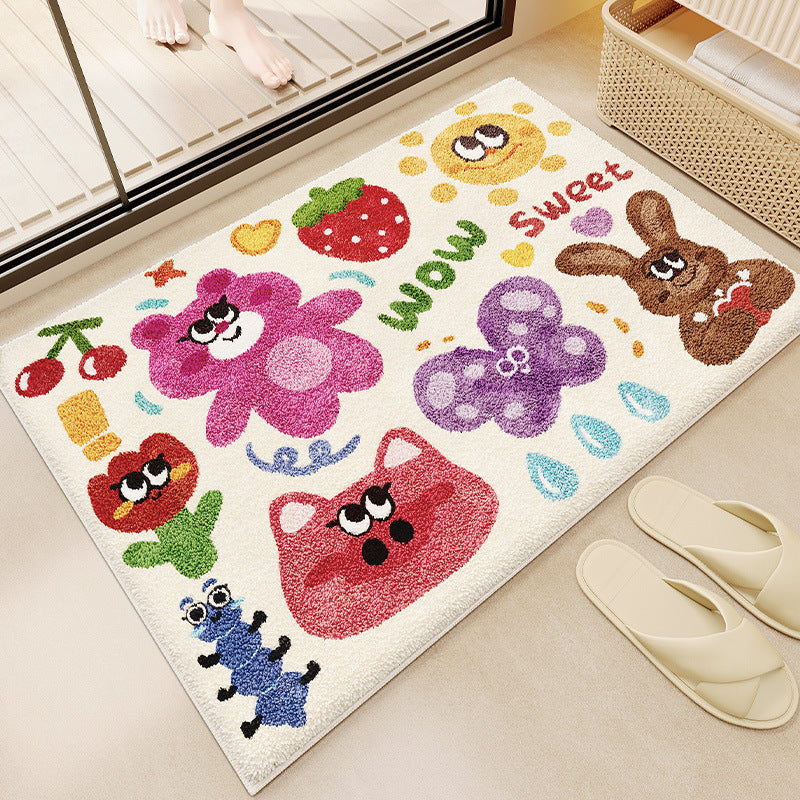 Panda-Themed Plush Bath Mat for Bathroom