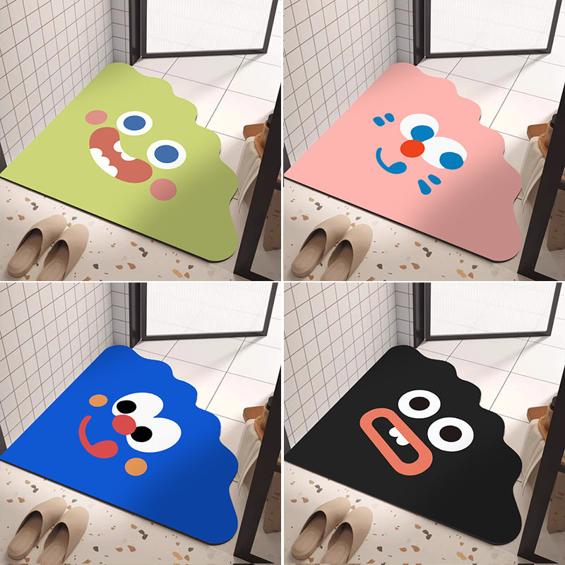 Playful Cartoon-Themed Bath Mat