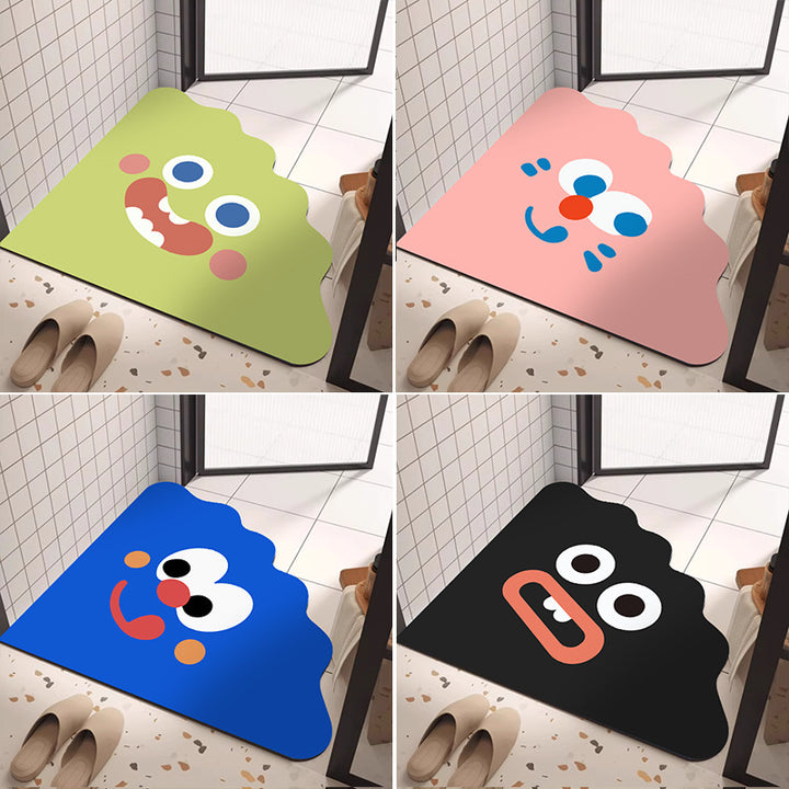 Playful Cartoon-Themed Bath Mat