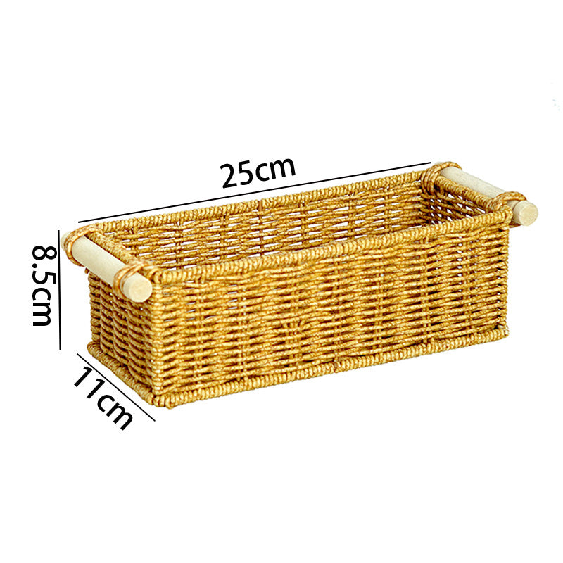Versatile Woven Rectangular Storage Basket Kalsten