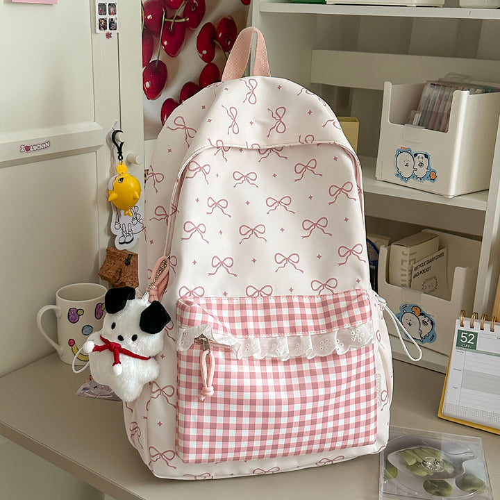 Decorative Bow-Embellished Backpack Kalsten
