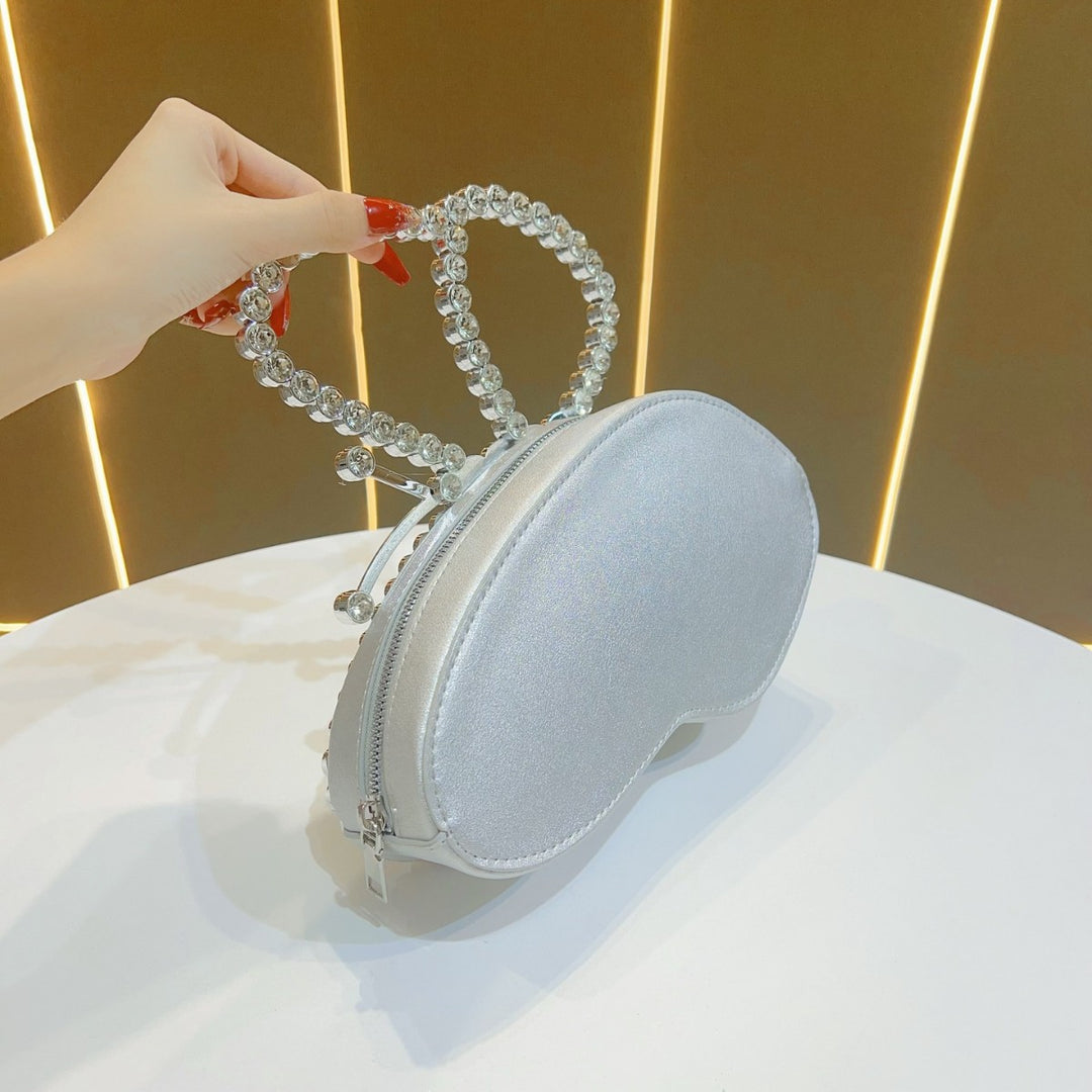 Butterfly-Shaped Rhinestone Evening Clutch