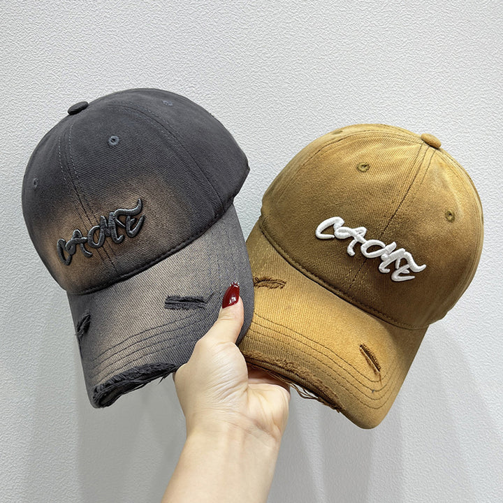 Men's Distressed Front Embroidered Baseball Cap Kalsten