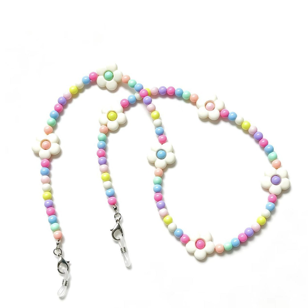 Playful glasses holder chain with floral patterns Kalsten