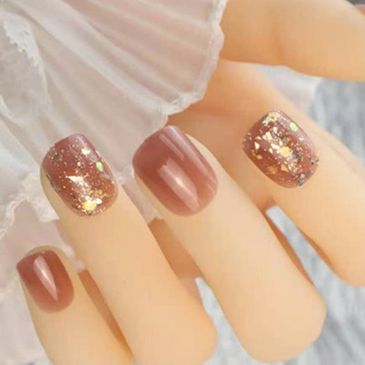 Glamorous Glitter-Enhanced Press-On Nail Set