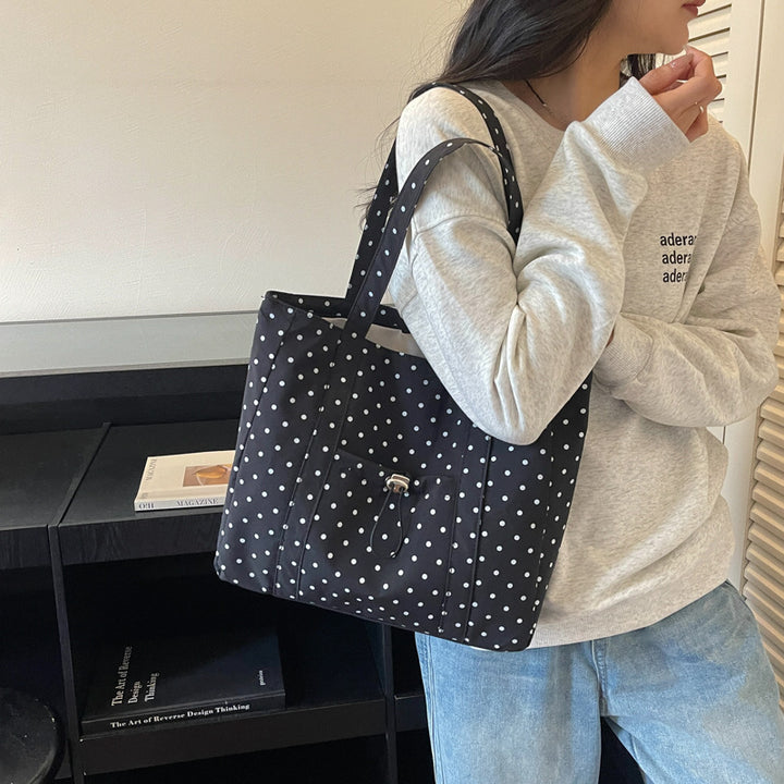 Versatile Polka Dot Tote Bag