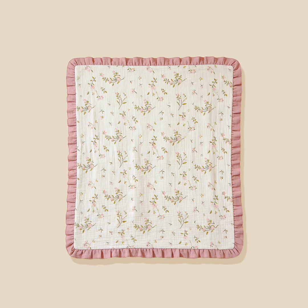 Soft Muslin Baby Blanket with Frill Edging kalsten