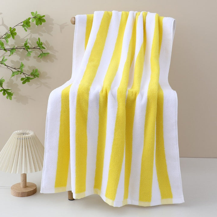 Terry Bath Towel With Vivid Stripe Pattern Kalsten