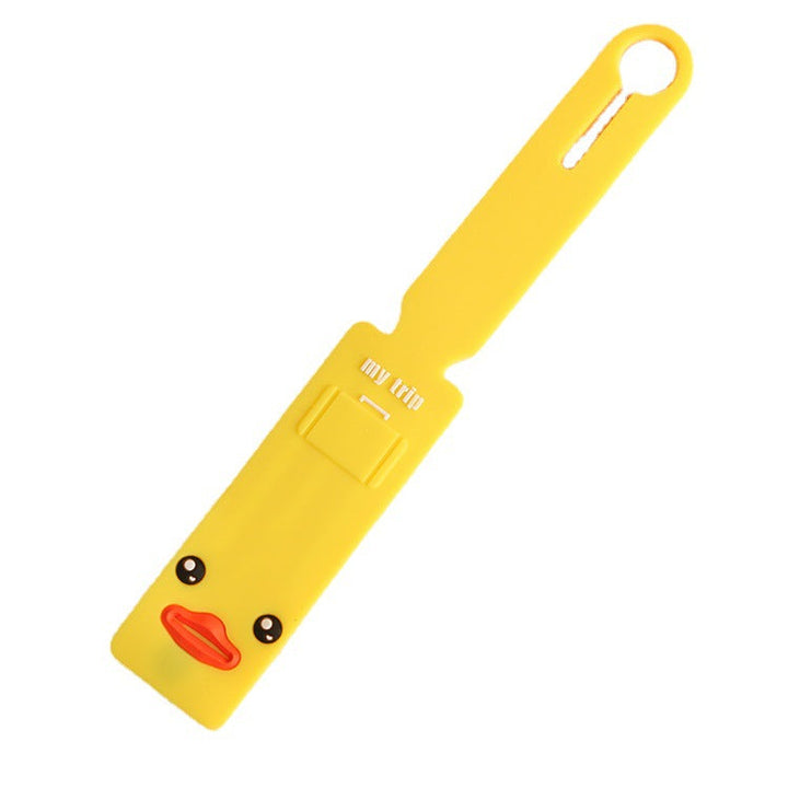 silicone cartoon animal luggage strap with hidden ID card pocket Kalsten