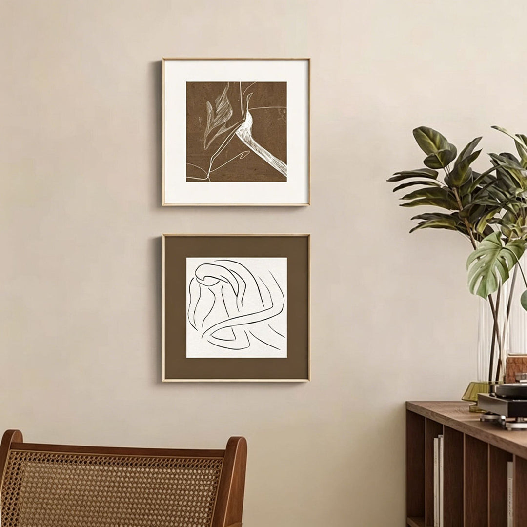 Framed Abstract Line Art Canvas