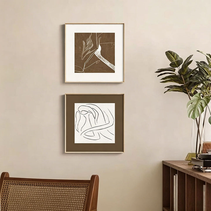 Framed Abstract Line Art Canvas