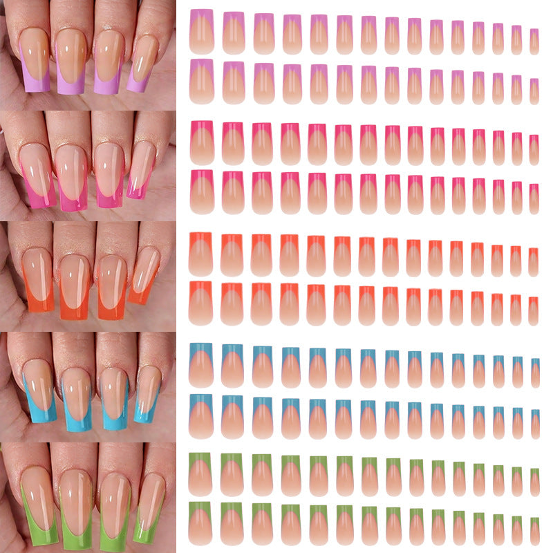 Art Nail Set with Creative Gradient and Stylish Designs Kalsten