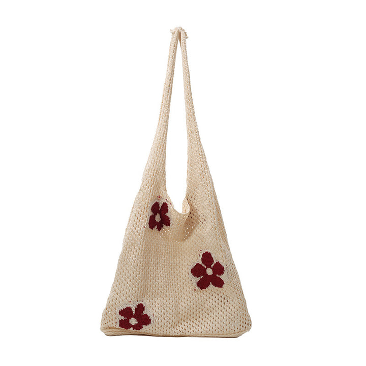 Bohemian Floral Crochet Tote Bag