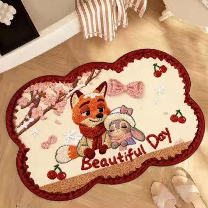 Playful Animal-Themed Decorative Bath Mat Kalsten