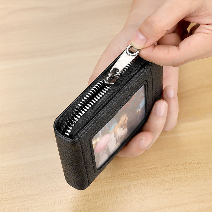 Premium Leather Zippered Cardholder